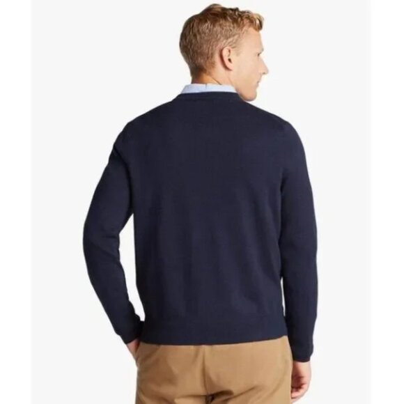 Nautica Classic Fit Navtech Soft Long Sleeve V-Neck Sweater Navy Blue *NWT* - Picture 3 of 7